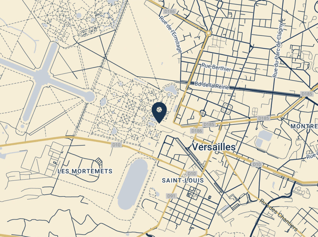 kaart van het paleis van versailles